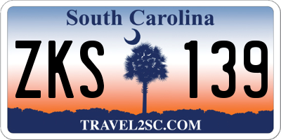 SC license plate ZKS139