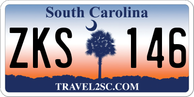 SC license plate ZKS146