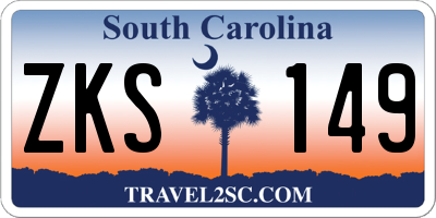 SC license plate ZKS149