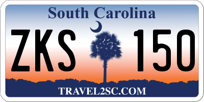 SC license plate ZKS150