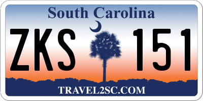 SC license plate ZKS151