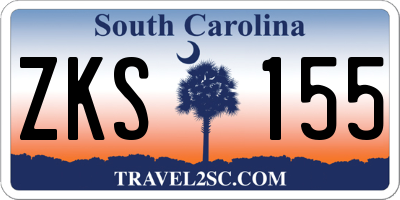 SC license plate ZKS155