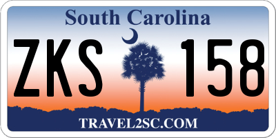 SC license plate ZKS158