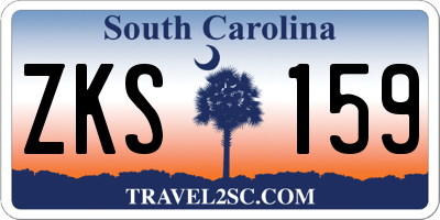 SC license plate ZKS159