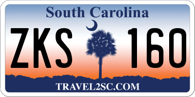 SC license plate ZKS160