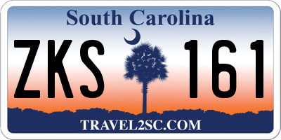 SC license plate ZKS161