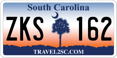 SC license plate ZKS162