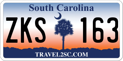 SC license plate ZKS163