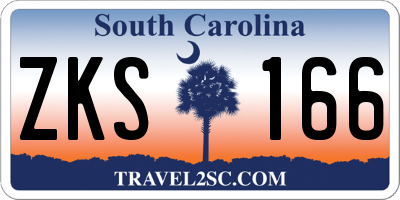 SC license plate ZKS166