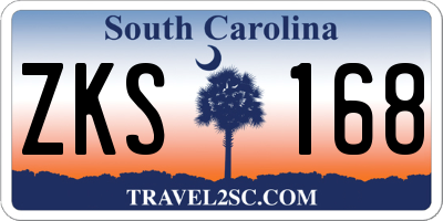 SC license plate ZKS168