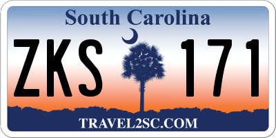 SC license plate ZKS171