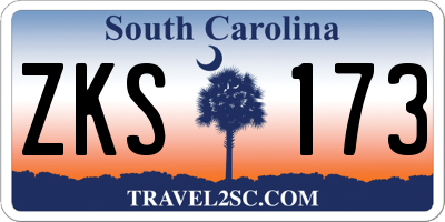 SC license plate ZKS173