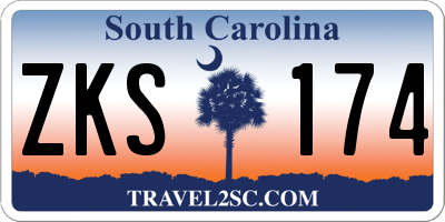 SC license plate ZKS174