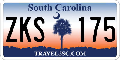 SC license plate ZKS175
