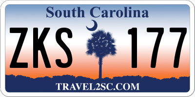 SC license plate ZKS177
