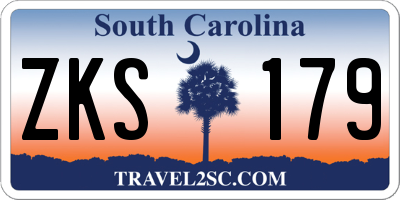 SC license plate ZKS179