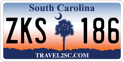 SC license plate ZKS186