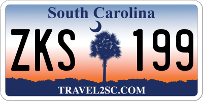 SC license plate ZKS199