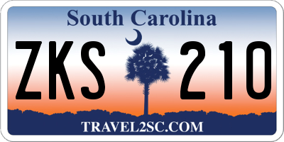 SC license plate ZKS210