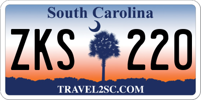 SC license plate ZKS220