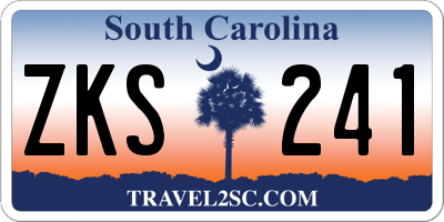 SC license plate ZKS241