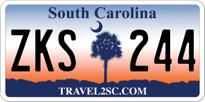 SC license plate ZKS244