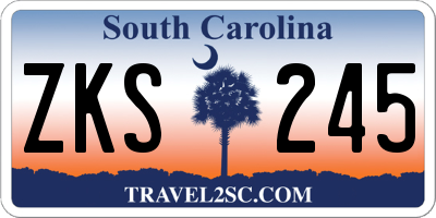SC license plate ZKS245