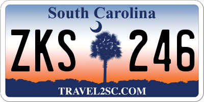 SC license plate ZKS246