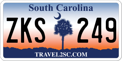 SC license plate ZKS249