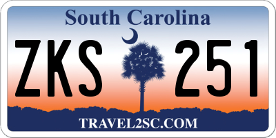 SC license plate ZKS251