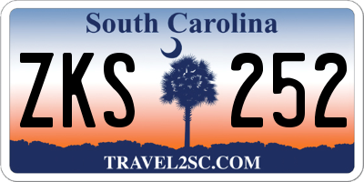 SC license plate ZKS252