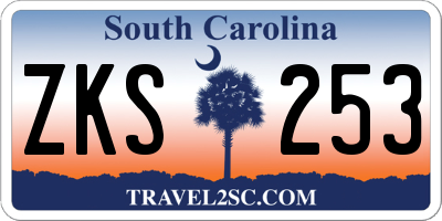 SC license plate ZKS253