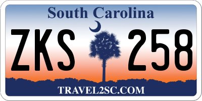 SC license plate ZKS258