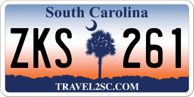 SC license plate ZKS261