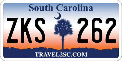 SC license plate ZKS262