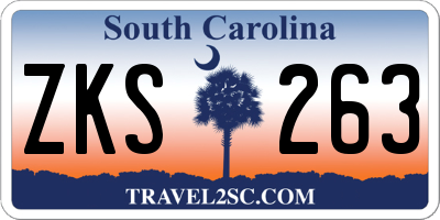 SC license plate ZKS263
