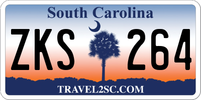 SC license plate ZKS264