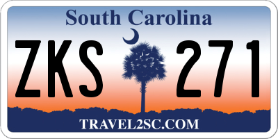 SC license plate ZKS271