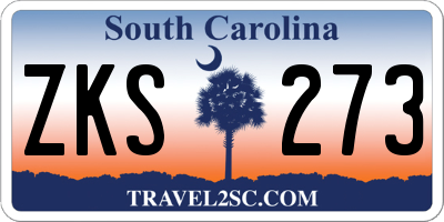 SC license plate ZKS273