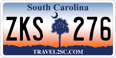 SC license plate ZKS276