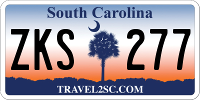 SC license plate ZKS277