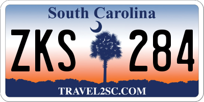 SC license plate ZKS284