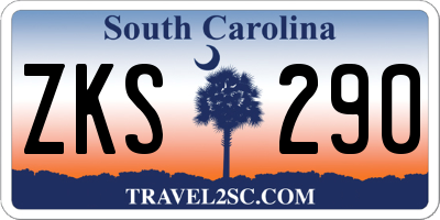 SC license plate ZKS290