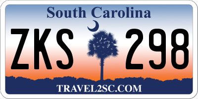 SC license plate ZKS298