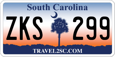SC license plate ZKS299