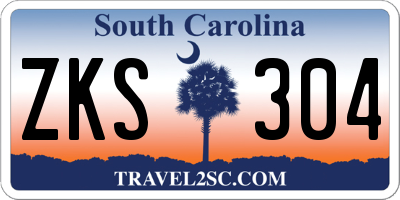 SC license plate ZKS304