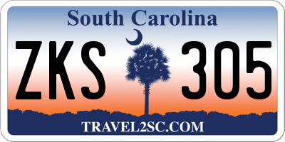 SC license plate ZKS305