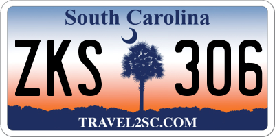 SC license plate ZKS306