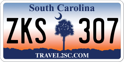 SC license plate ZKS307