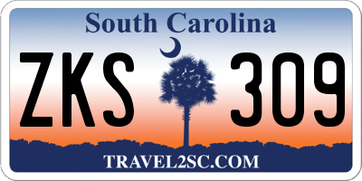 SC license plate ZKS309